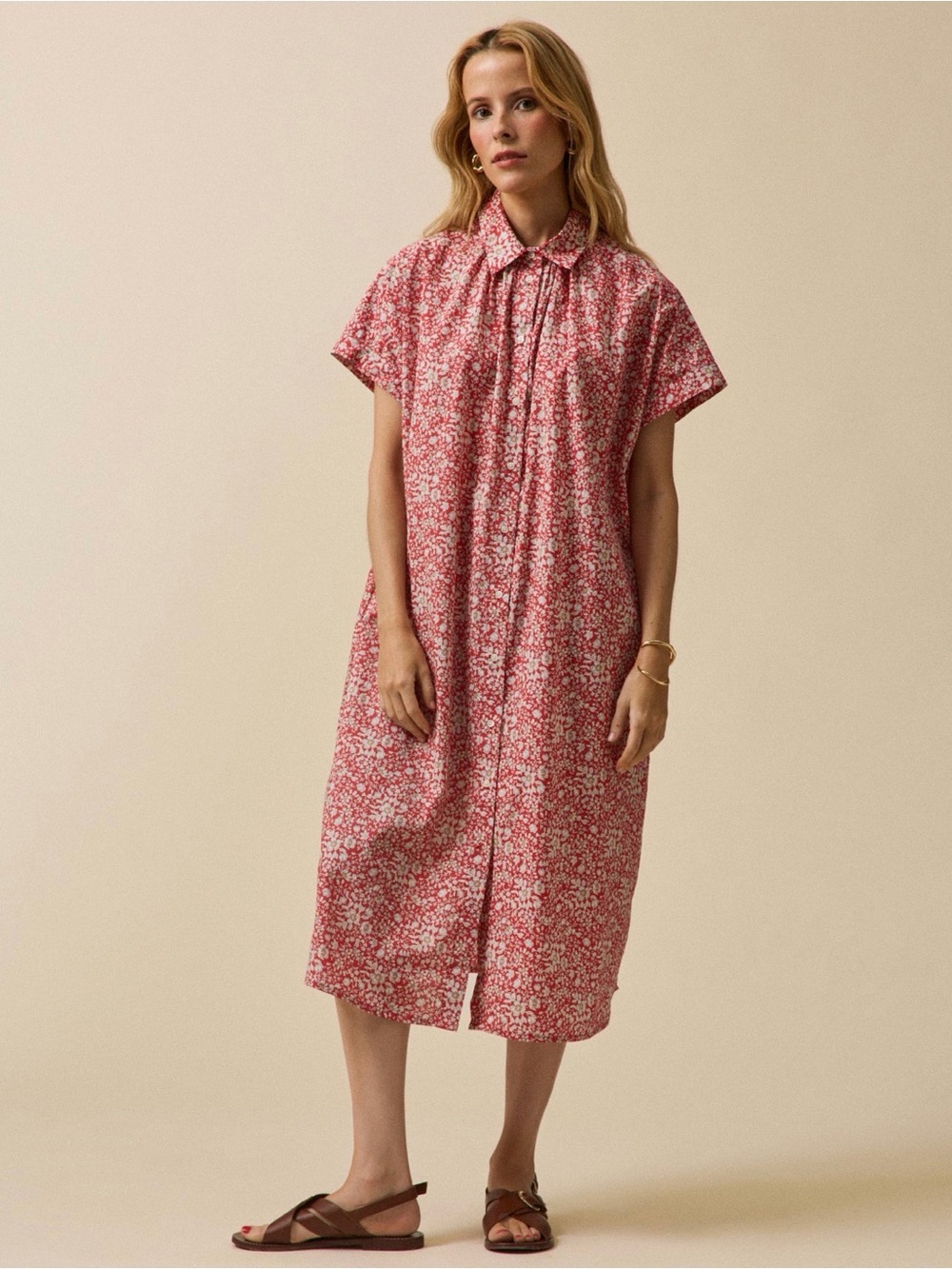 Cyrillus Paris Liberty Shirt Dress, sz 40 - Picture 2 of 6